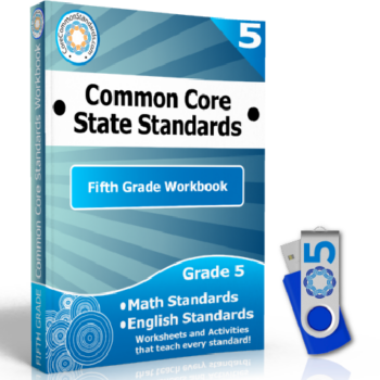 Fifth Grade Common Core Workbook on USB