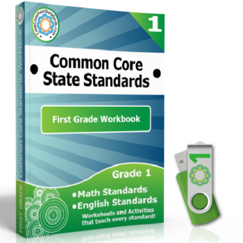 First Grade Common Core Workbook on USB