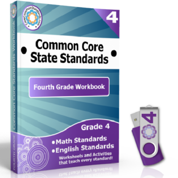 Fourth Grade Common Core Workbook on USB