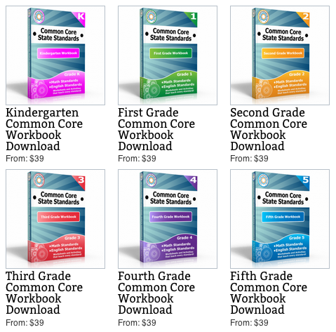 Common Core Workbooks Sale