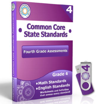 Fourth Grade Common Core Assessment Workbook USB