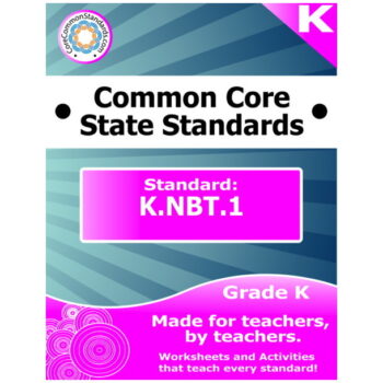 K.NBT.1 Kindergarten Common Core Bundle